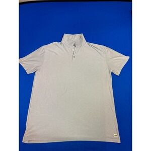 Vuori Performance Polo XXL V188 Light Gray Stretch Moisture Wicking Golf Shirt